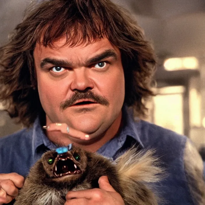 Image similar to jack black starring in gremlins, 8 k,