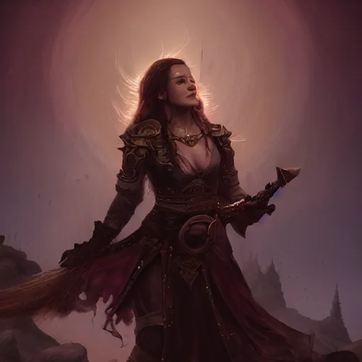 Image similar to unknown the elder scrolls vi floor jansen as a female bard, atmospheric lighting, painted, intricate, volumetric lighting, beautiful, rich deep colors masterpiece, sharp focus, ultra detailed by leesha hannigan, ross tran, thierry doizon, kai carpenter, ignacio fernandez rios