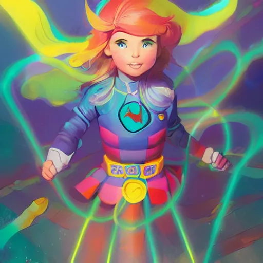 Image similar to hero world rainbow brite, behance hd by jesper ejsing, by rhads, makoto shinkai and lois van baarle, ilya kuvshinov, rossdraws global illumination