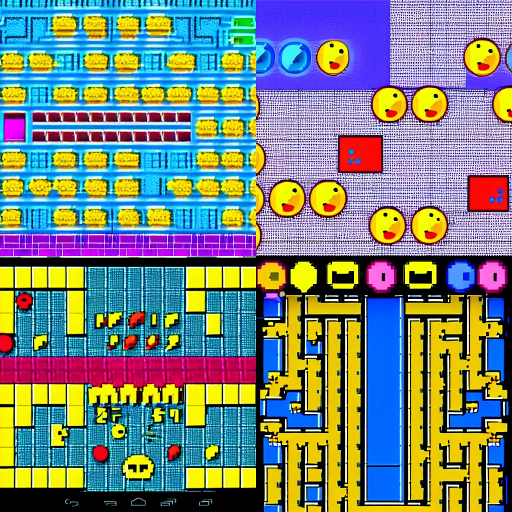 Prompt: Screenshot of Pac-Man