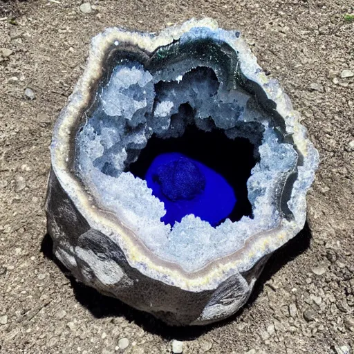 Image similar to space portail in a geode