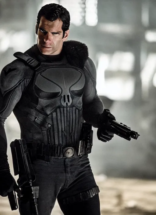 Image similar to Henry Cavill as The Punisher