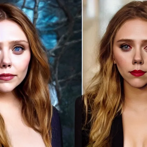 Image similar to elizabeth olsen mixed with scarlett johansson