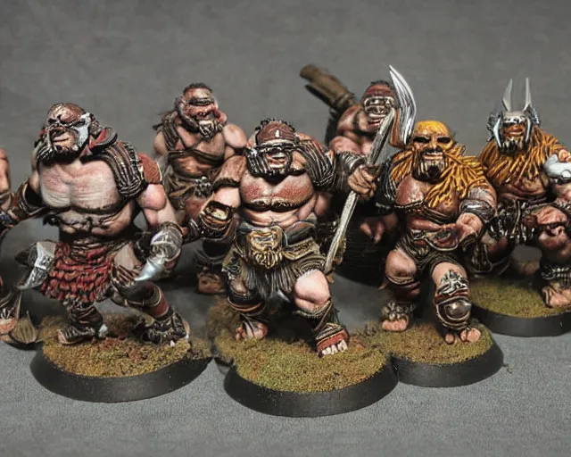 Image similar to group vintage photograph of a warrior orc tribe, highly detailed, warhammer, warcraft