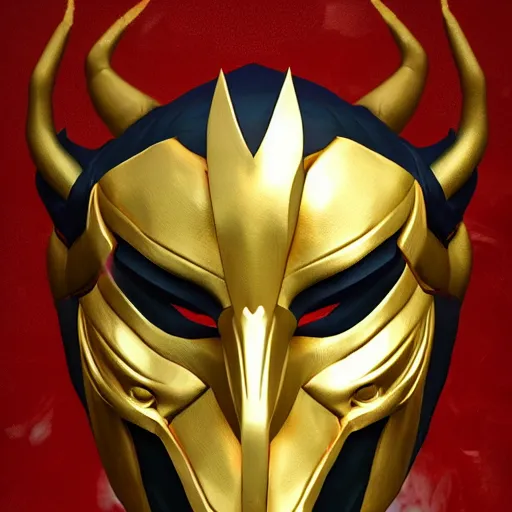 Prompt: a mask of loki, gods, japanese hanabi mask, visceral, artstation