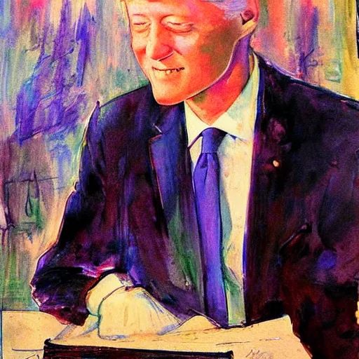 Image similar to bill clinton by kent williams