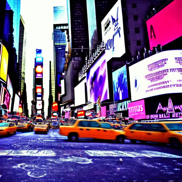 Image similar to a photo of times square new york, trashpunk style, photorealistic, photography by tomino - sama