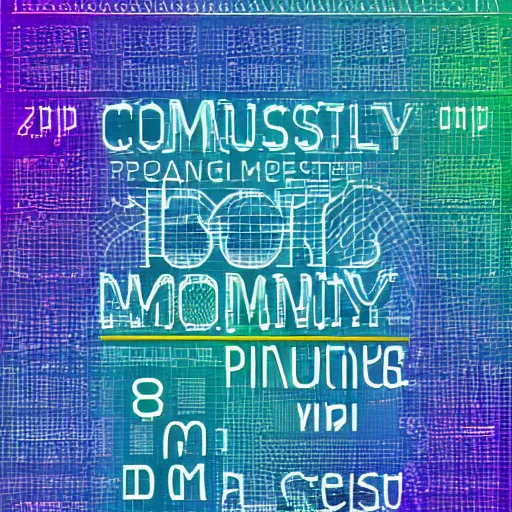 Image similar to Poster made with Processing programming language, with the theme 'Community', masterpiece, 8K