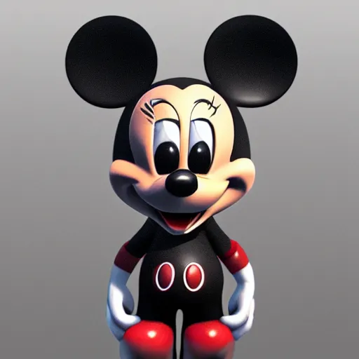 Image similar to 9 0 year old micky mouse, realistic, unreal engine, trending on art station,