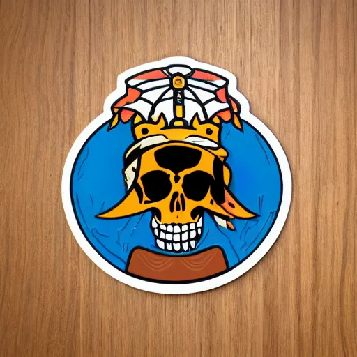 Image similar to die cut sticker, king of the pirates