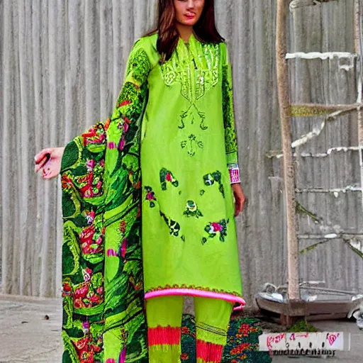 Image similar to pakistani lawn print design