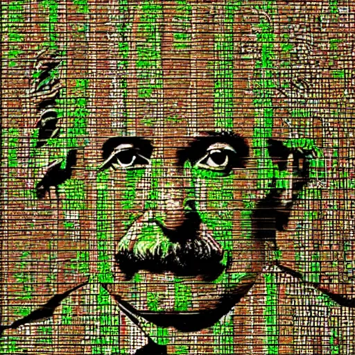 Prompt: portrait of albert einstein made of avocado slices, beautiful photo, arranged on a wooden table