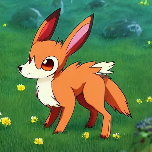 I got bored and made a pre evolution to eevee called Evou, I based it off a  fennec fox and a pomeranian : r/pokemon