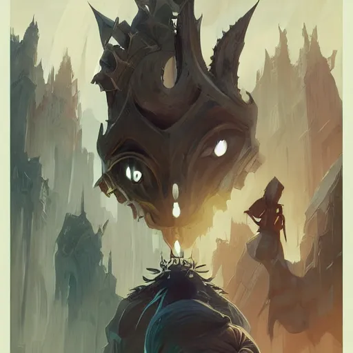 Image similar to face icon stylized minimalist demons souls, loftis, cory behance hd by jesper ejsing, by rhads, makoto shinkai and lois van baarle, ilya kuvshinov, rossdraws global illumination