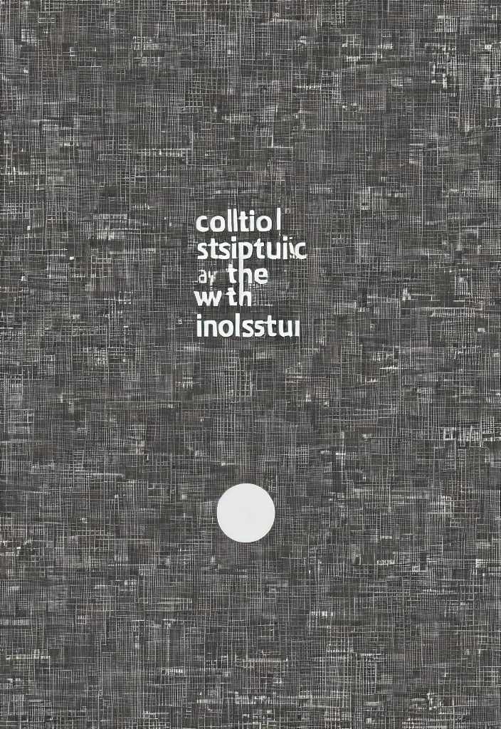 Image similar to a minimalistic poster in the style of polish poster school for'the curator'- a story about the artificial intelligence and polish design history