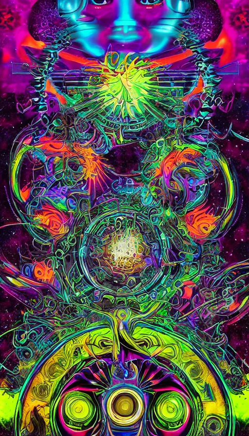 Image similar to psytrance artwork, by burns jim