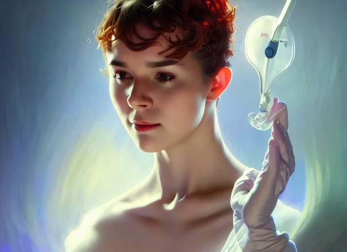 Prompt: a pepper wearing a white doctor's uniform, diffuse lighting, fantasy, hospital background, intricate, elegant, highly detailed, lifelike, photorealistic, digital painting, artstation, illustration, concept art, smooth, sharp focus, art by frank frazetta and marco bucci and loish and rossdraws and artgerm and alphonse mucha