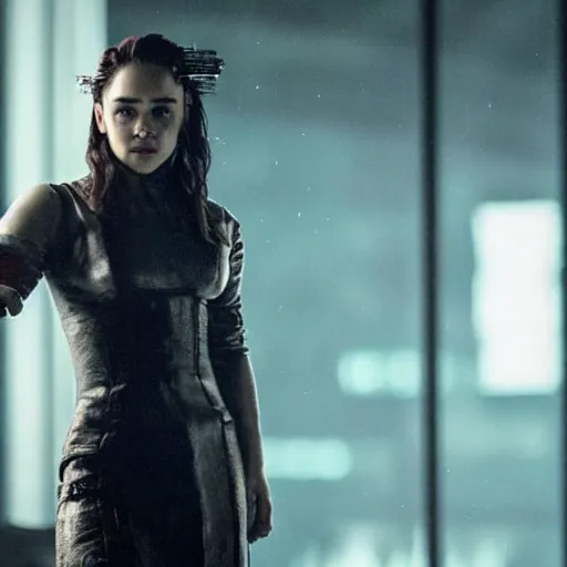 Prompt: Emilia Clarke in Cyberpunk Setting