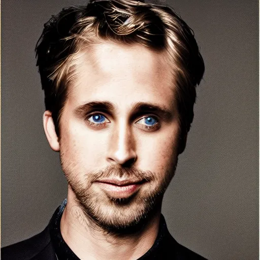 Prompt: portrait of ryan goslin and steve buscemi hybrid by mario testino, headshot, detailed, award winning, sony a 7 r