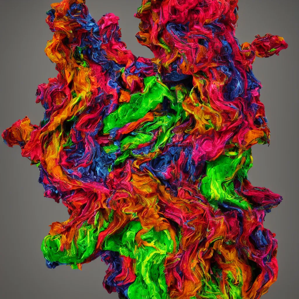 Image similar to painful pleasures by lynda benglis, octane render, colorful, 4 k, 8 k