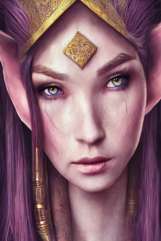 Prompt: beautiful female elf royalty, digital art, 8k, character, realistic, portrait, photorealism, japan watercolour, masterpiece art