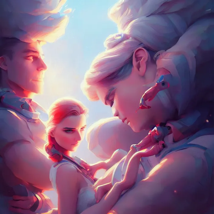 Image similar to emmaroberts illustrated artgerm stephenbliss gregrutkowski, loish rhads makotoshinkai loisvanbaarle, ilyakuvshinov rossdraws detailed amazing super ornate intricate filmic conflictingcolortone softshadowing