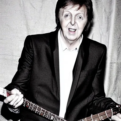 Prompt: paul mccartney as negan