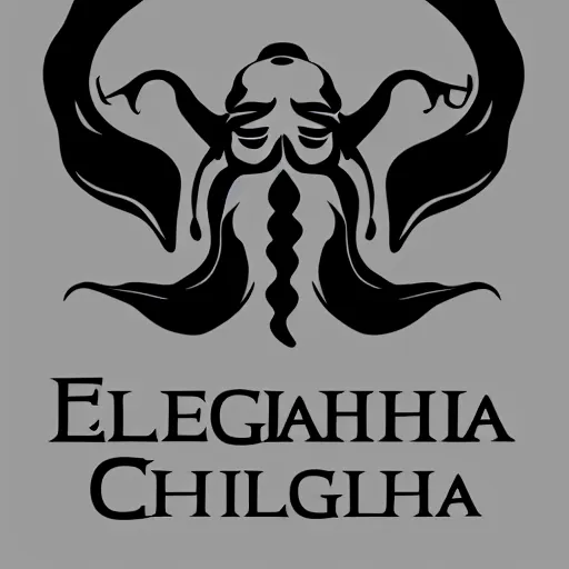 Image similar to elegant modern logo of cthulhu