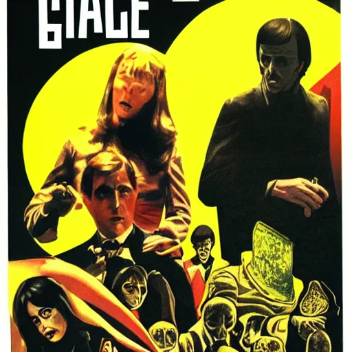 Image similar to Giallo movie poster for the end of humanity