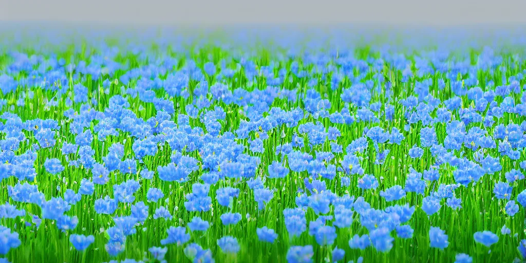 field blue flowers wallpaper