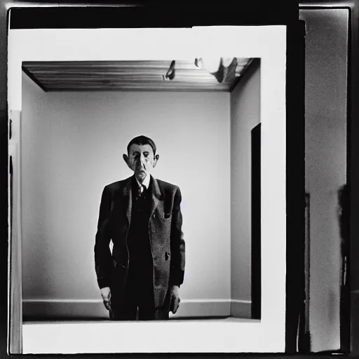 photo of Carl Switzer by Diane Arbus, black and white, | Stable Diffusion