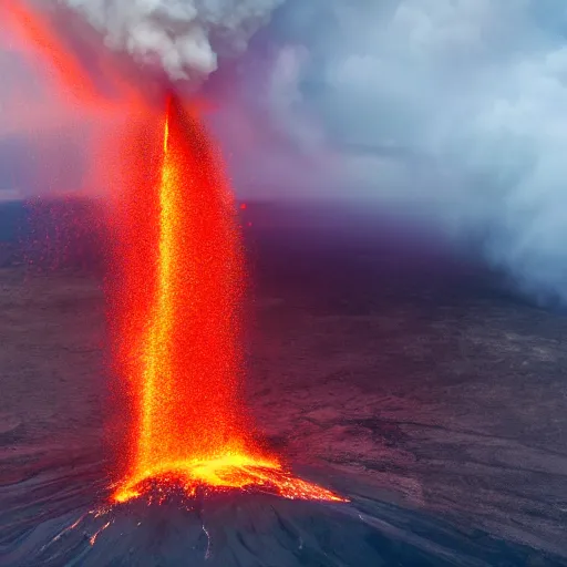 Image similar to photo of hawaii volcano erupting, award - winning photography, 4 k