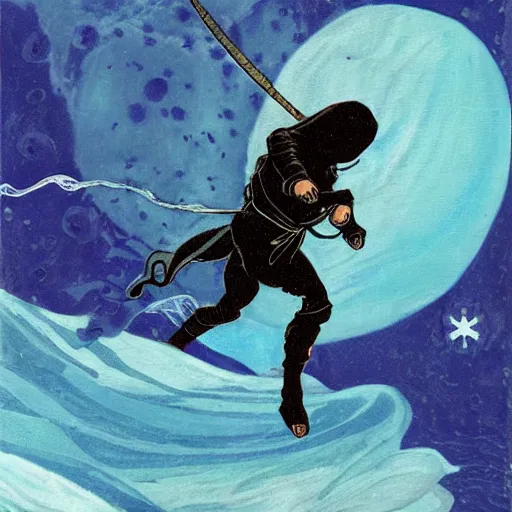 Image similar to a ninja on neptune