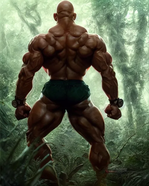 Prompt: gigachad luigi bodybuilder fighting like saitama in forest, fantasy character portrait, ultra realistic, anime key visual, full body concept art like vin diesel, intricate details, highly detailed by greg rutkowski, ilya kuvshinov, gaston bussiere, craig mullins, simon bisley