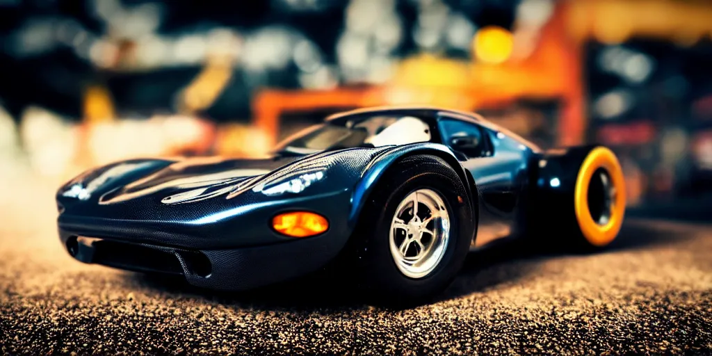 Image similar to Hot Wheels, coolest car ever, cinematic, 4K, HD, depth of field, bokeh, pirelli.