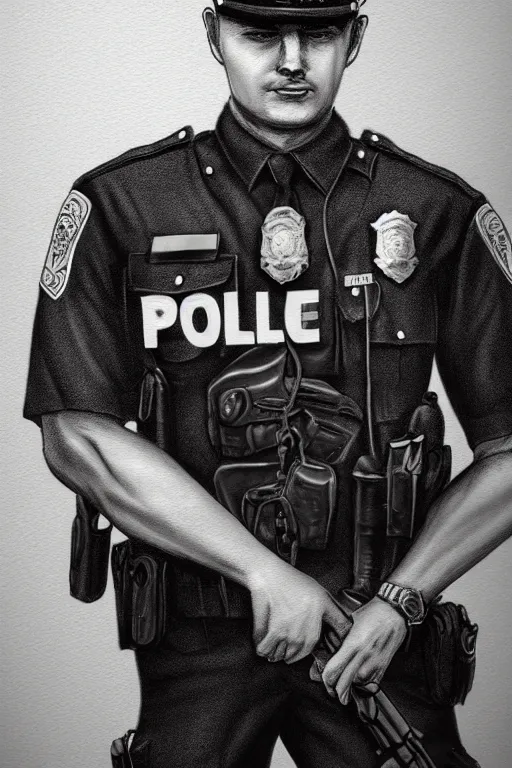 Image similar to police officer, greater manchester police, highly detailed, digital art, sharp focus, trending on art station