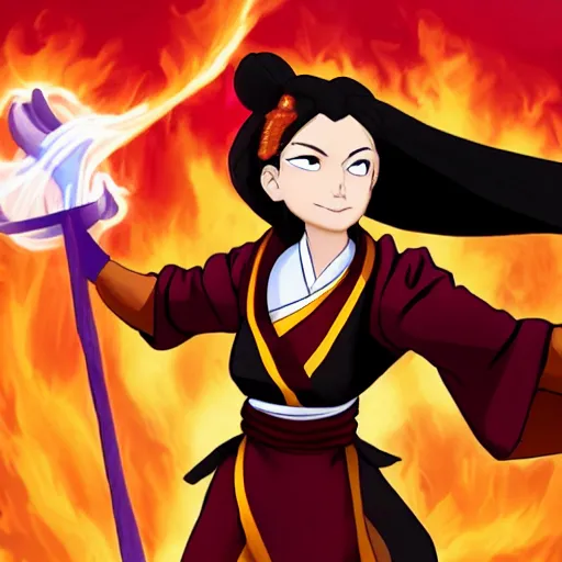 Image similar to azula the firebender