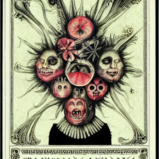 Prompt: post - punk new age album cover, asymmetrical design, dollar bank notes, magic, apocalypse, psychedelic, black white pink, magic, giger h. r., giuseppe arcimboldo