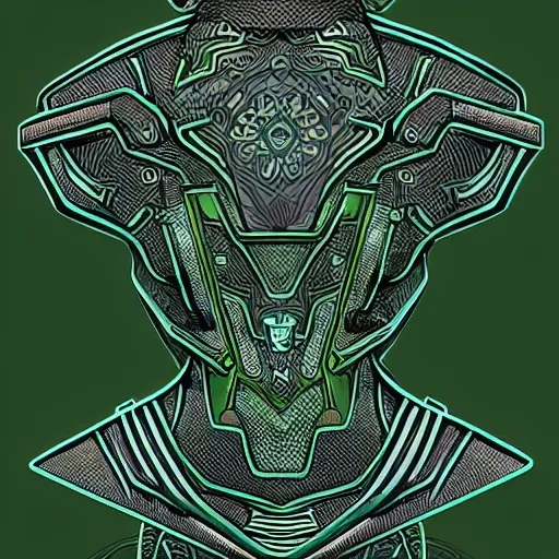 Prompt: glyph design intricate in the graphic style of Matt Sanz and DC Comics, hyper detailed, trending on artstation, green tones