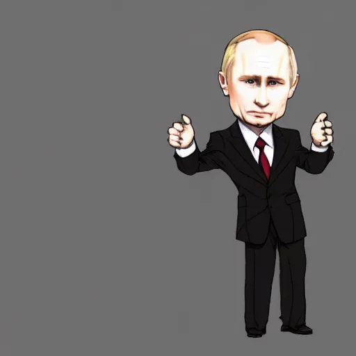 Image similar to Putin anime chibi style