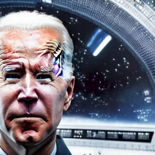 Image similar to cinema still of joe biden in interstellar ( 2 0 1 4 )