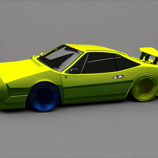 Prompt: 90s japanese sports cars, 3d models,