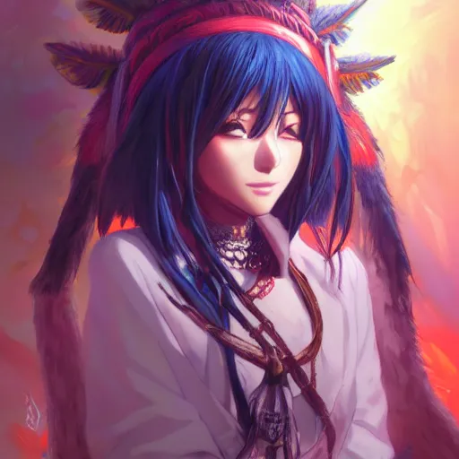 Image similar to anime portrait of Airi Akituki as a shaman yedi using dark force to eliminate trump as an anime antagonist by Stanley Artgerm Lau, WLOP, Rossdraws, James Jean, Andrei Riabovitchev, Marc Simonetti, and Sakimichan, trending on artstation