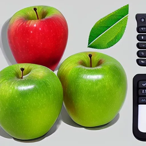 Image similar to tv remote in the shape of apple fruit