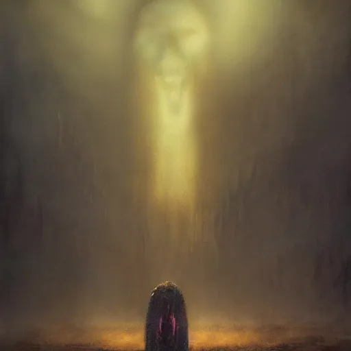 Prompt: a ghoul looking straight at camera, wild, dark, evil, agony, desperate, zoomed out, night, awesome, 8 k, cinematic lighting, dramatic, elegant, ornate, luxury, gilded, noah bradley, beksinski