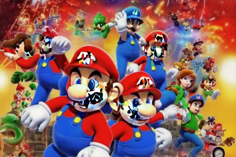 Prompt: Super Mario Bros as a live action modern action movie in the style of the MCU and stranger things ultra realistic, 4K, movie still, UHD, sharp, cinematic