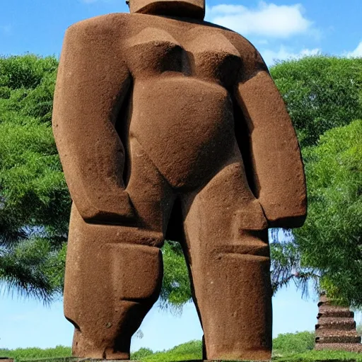 Image similar to A BodyBuilder Moai