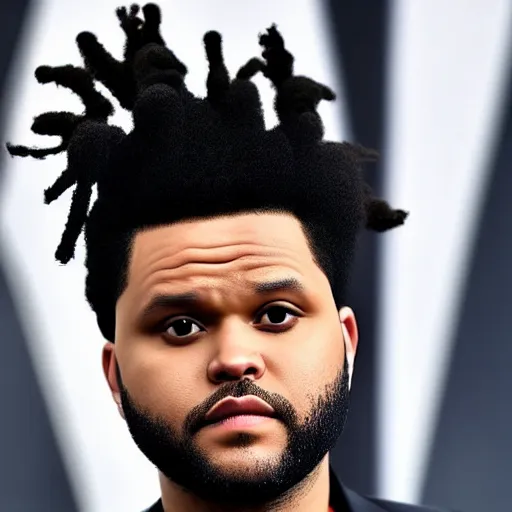 Prompt: the weeknd as black panther