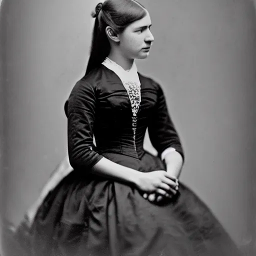 Prompt: clear photography of a beautiful and teenaged princess, circa 1 8 6 1