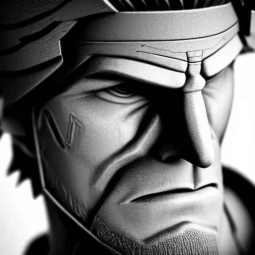 Prompt: photograph portrait of Solid Snake, intricate detail, sigma 85mm f/1.4, 4k, depth of field, high resolution, realistic, photorealistic, 4k, 8k, hd, full color